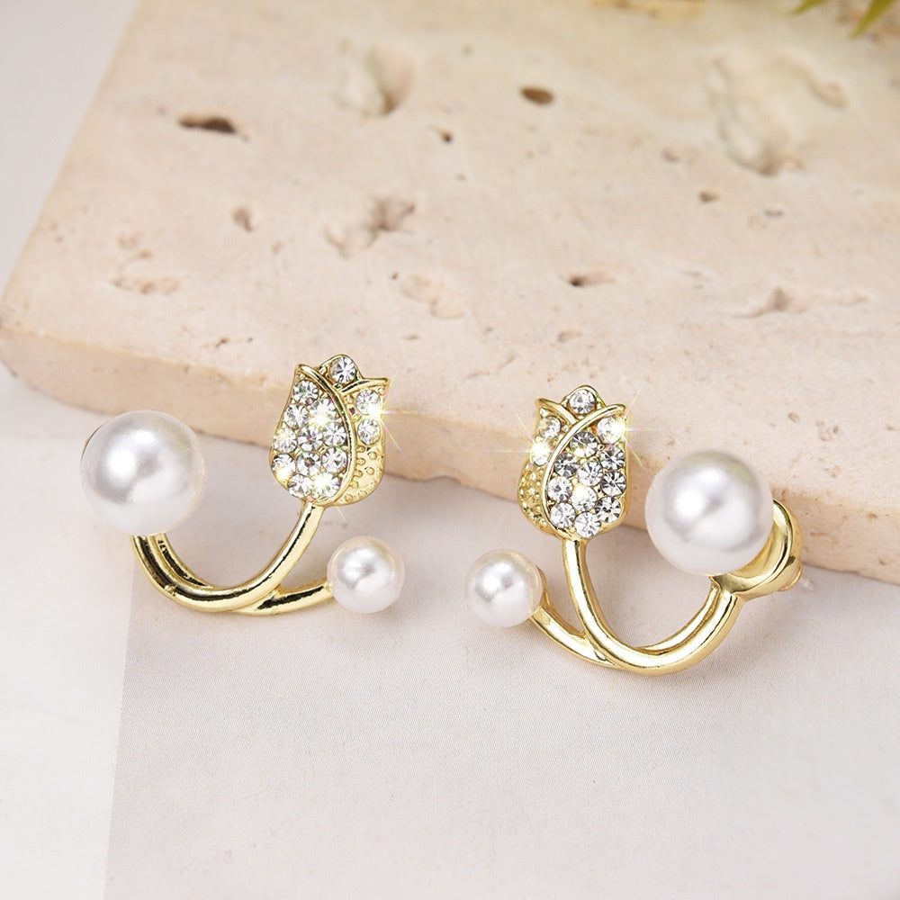 Pearl Rose Studs