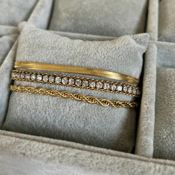 Rope, Luster, Snake Chain Bracelets ‘Stack’