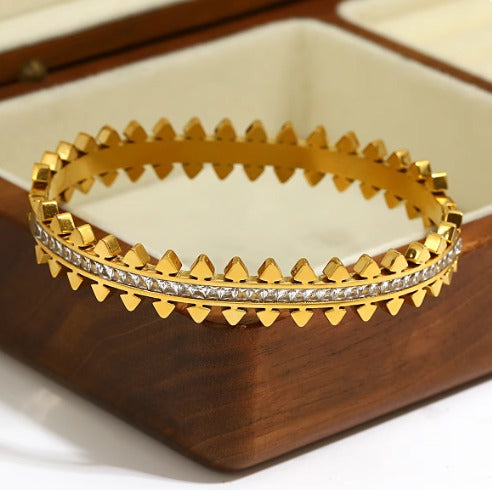 Spikey Stone Bangle
