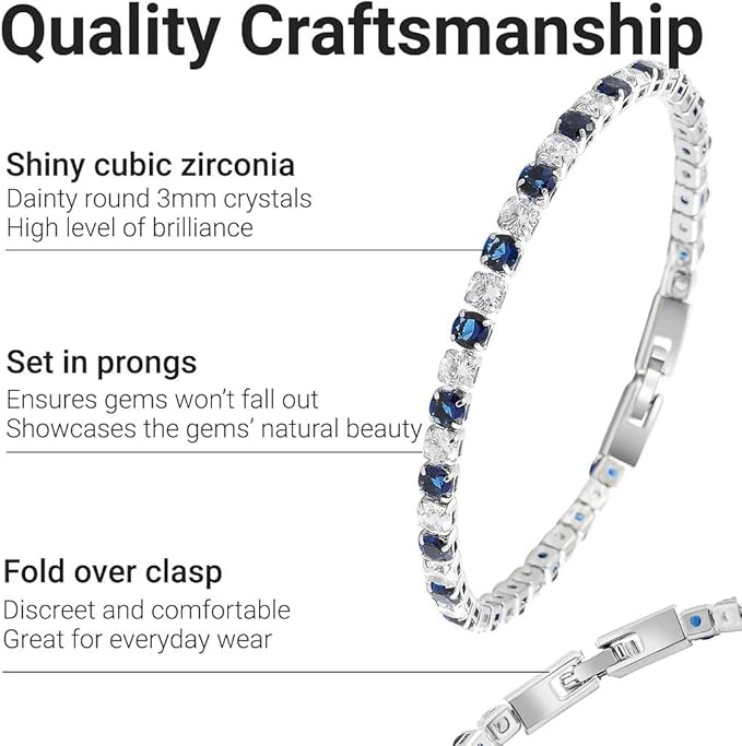 Dainty Crystal Zirconia Bracelet for Women