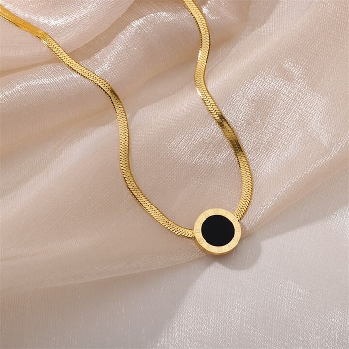 Black Roman Numeral Pendant