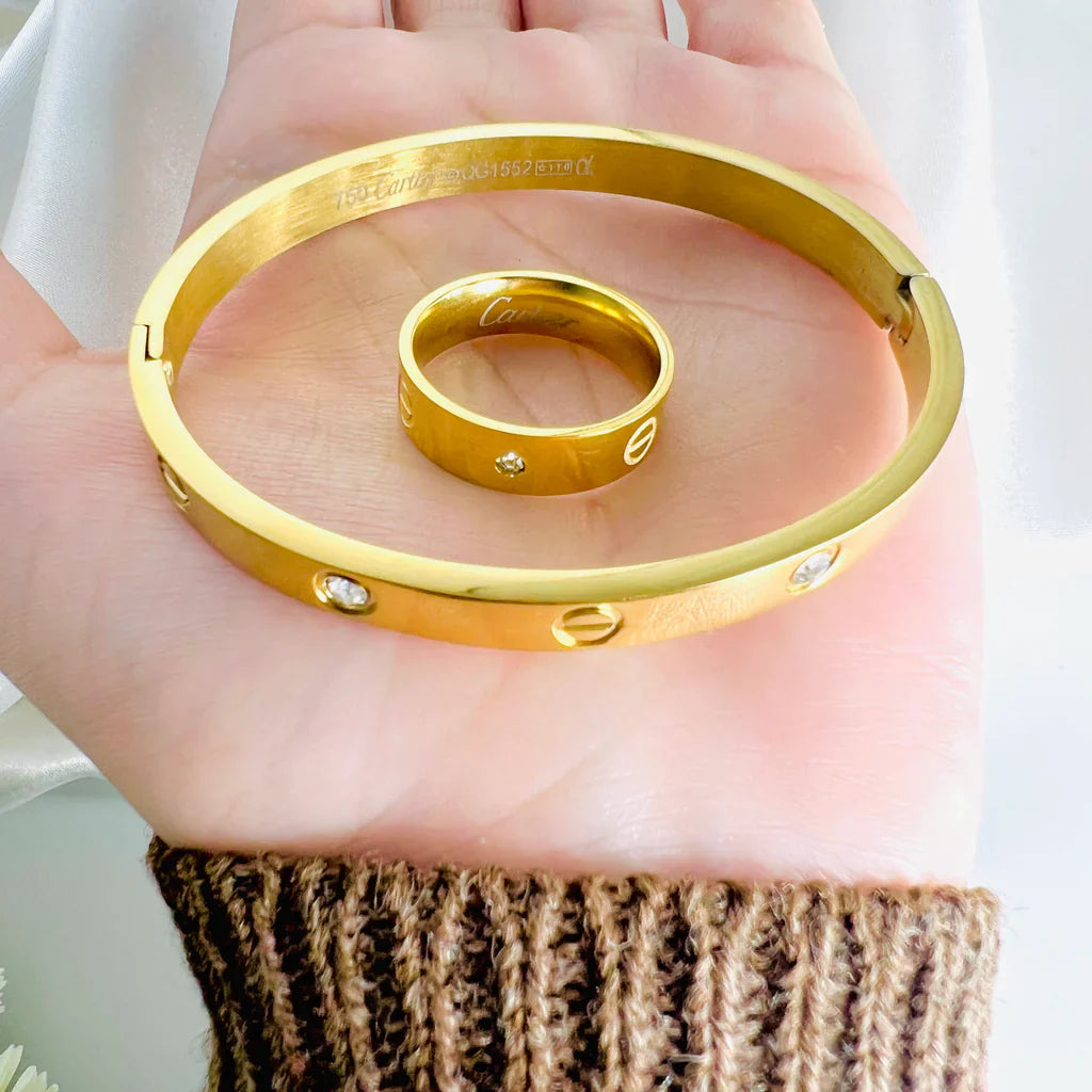 Cartier Love Bracelet And Ring Set