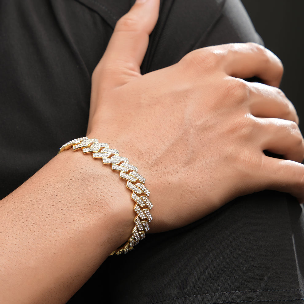gold Iced bracelet