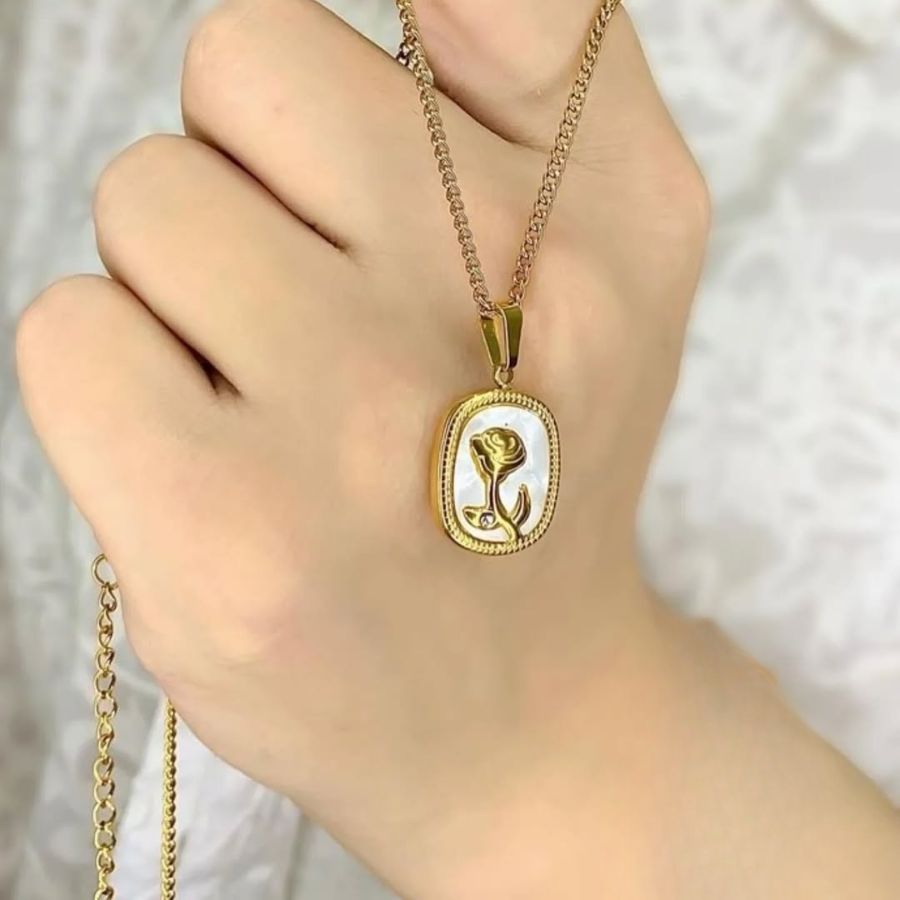 Golden Rose Necklace