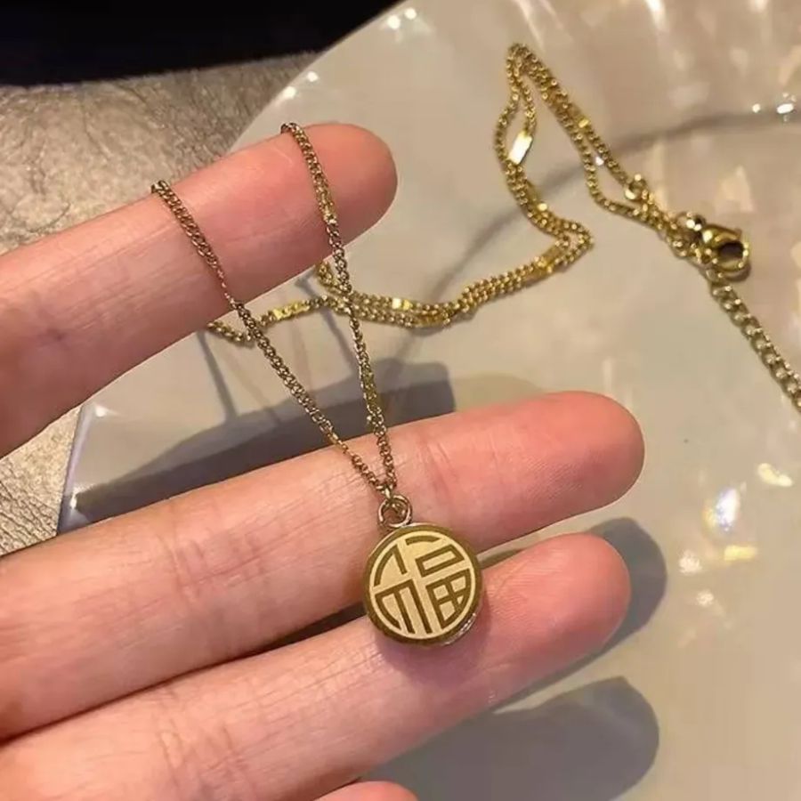 Golden Lucky 'Fu' Necklace
