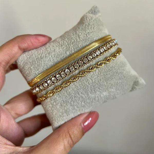 Rope, Luster, Snake Chain Bracelets ‘Stack’
