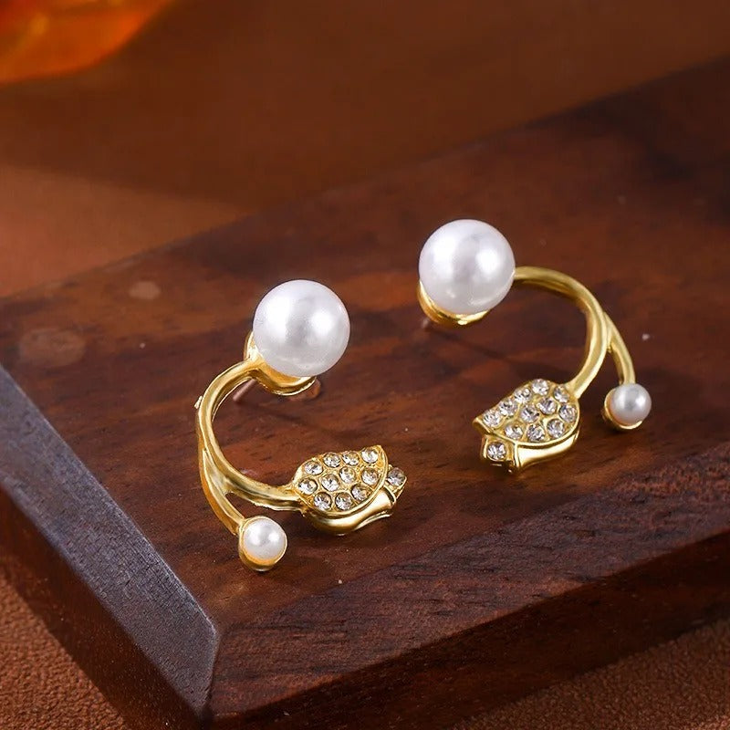 Pearl Rose Studs