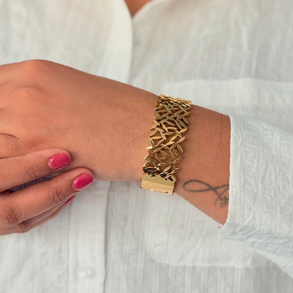 Leafy Lattice Bangle