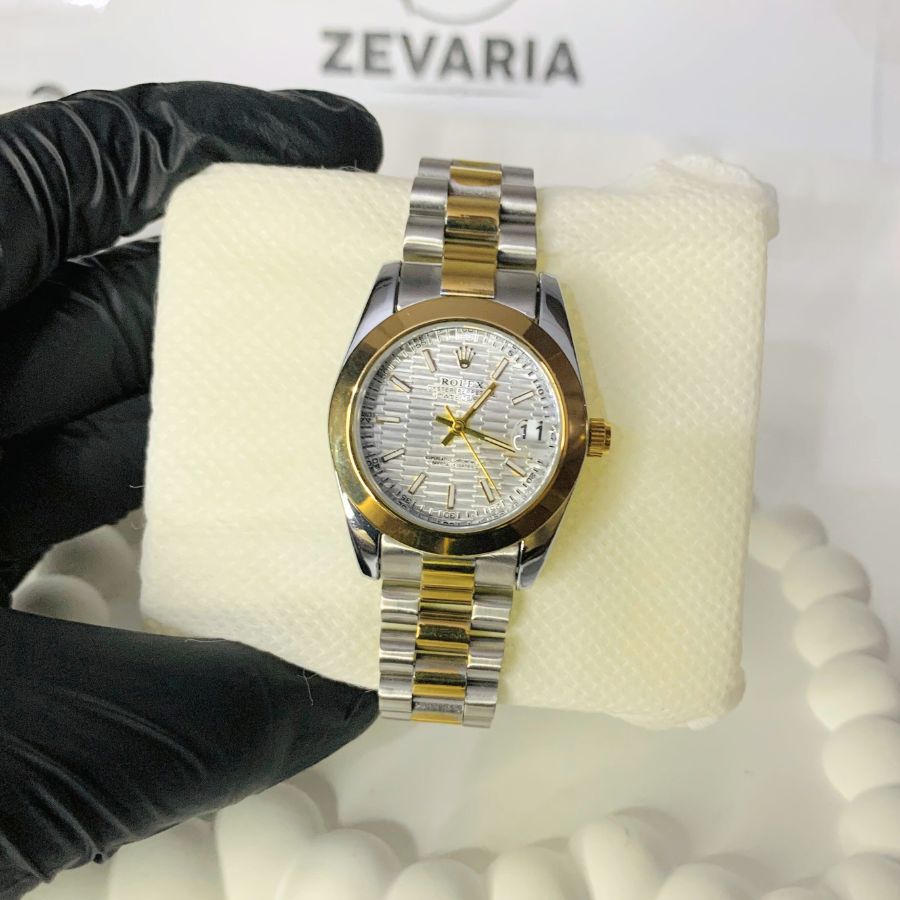 Rolex Two Tone, White Dial watch - Womens