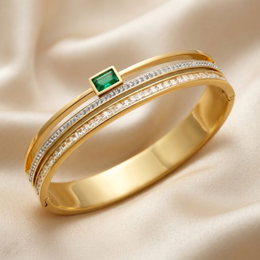 Emerald Stone Bangle