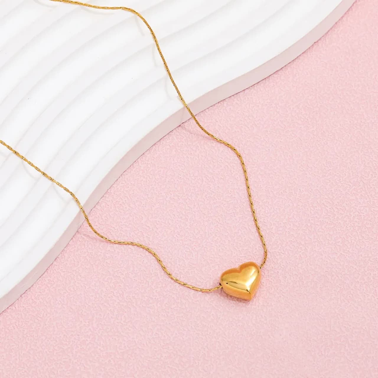 Mini Heart Chain Necklace