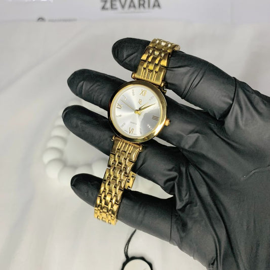 DL Golden, Round Dial watch - Womens