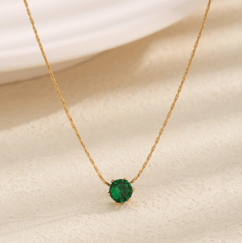 Green Single Stone Pendant