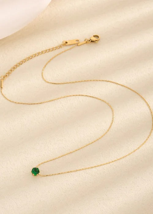 Green Single Stone Pendant