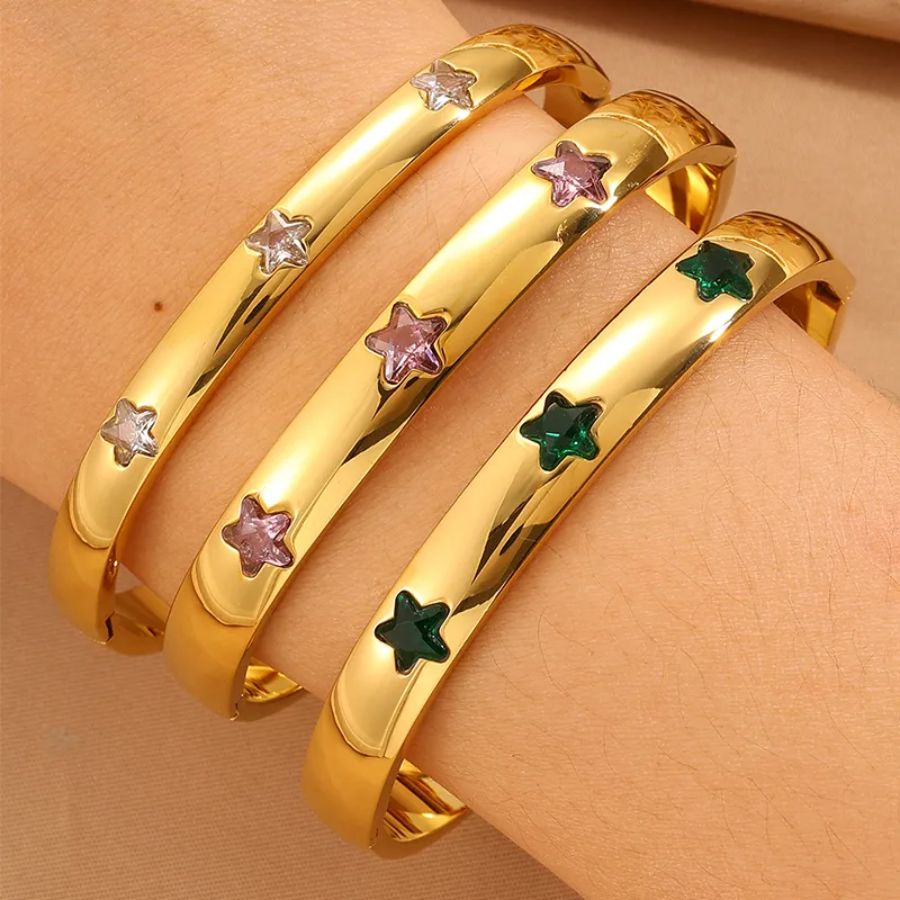 Green Stars Bangle