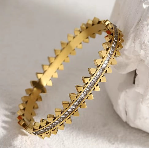 Spikey Stone Bangle