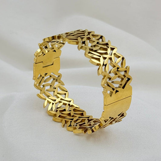 Leafy Lattice Bangle