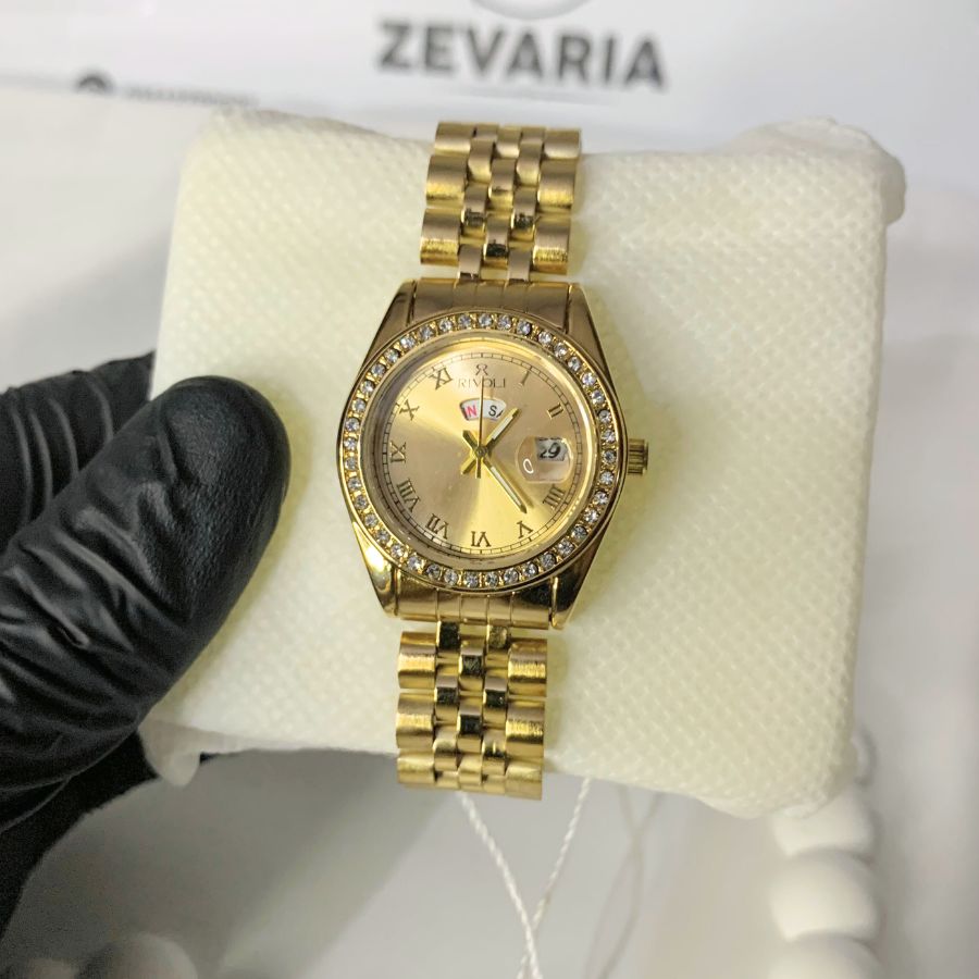 Rivoli Golden Stoned watch - Womens