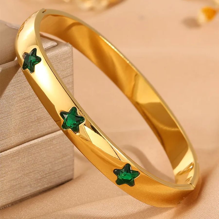 Green Stars Bangle