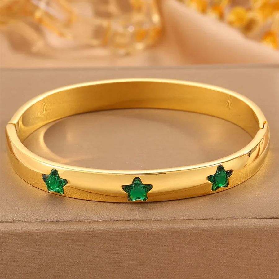 Green Stars Bangle