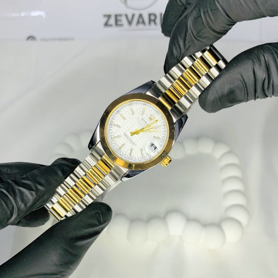 Rolex Two Tone, White Dial watch - Womens