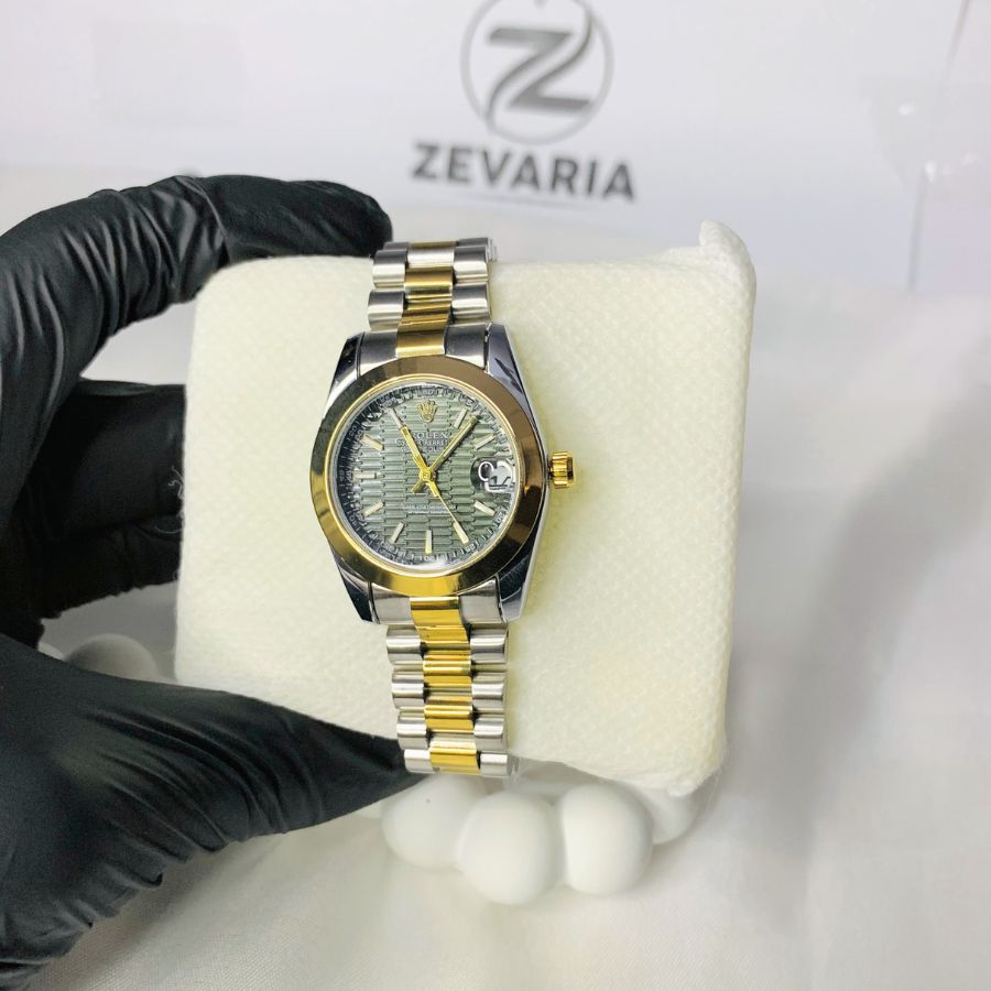 Rolex Two Tone, Green Dial watch - Womens