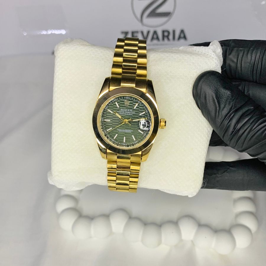 Rolex Golden, Green Dial watch - Womens