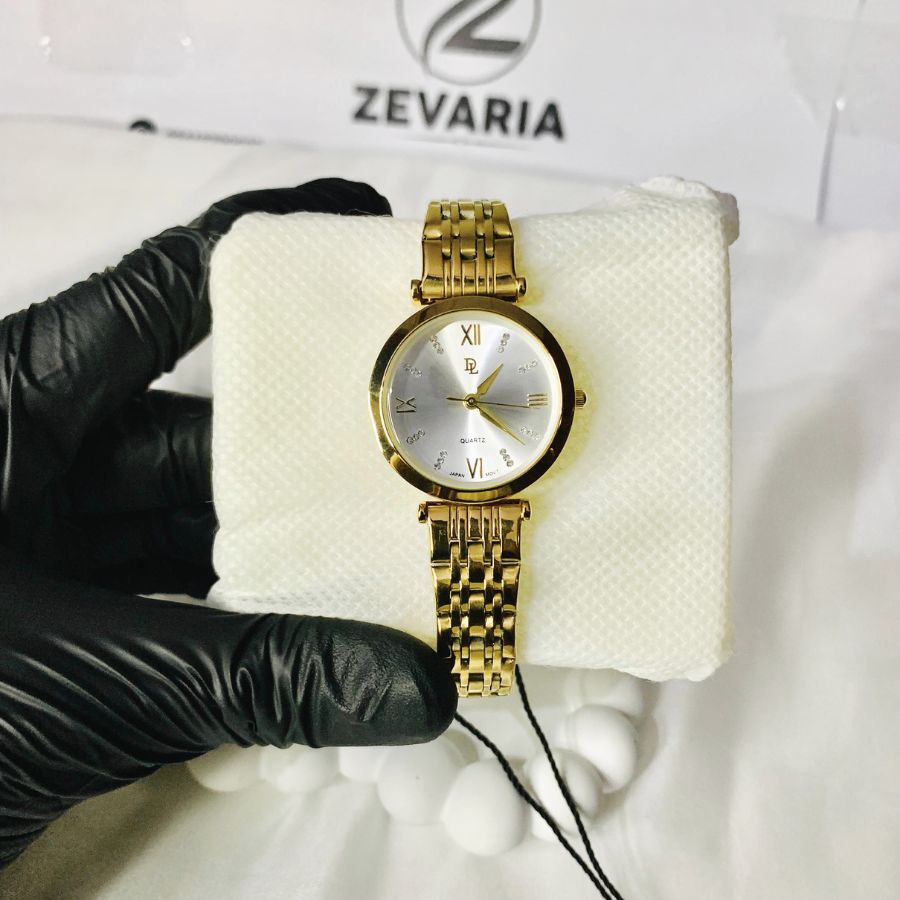 DL Golden, Round Dial watch - Womens