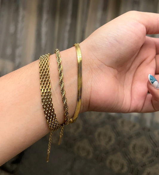 Milas, Rowena & Snake Bracelet Combo 'stack'