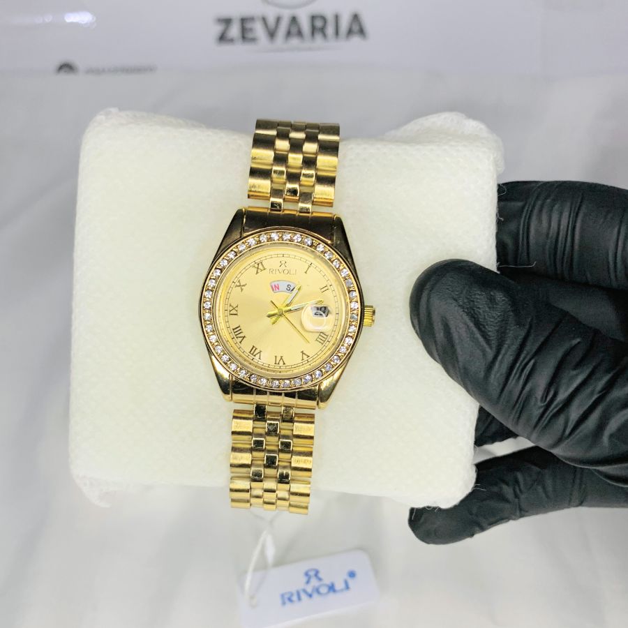Rivoli Golden Stoned watch - Womens