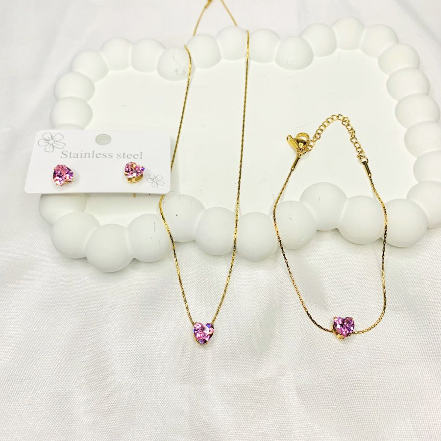 Pinky Pure Zircon Set
