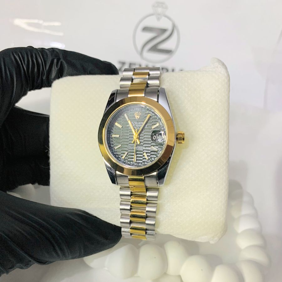 Rolex Two Tone, Green Dial watch - Womens
