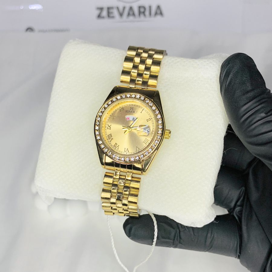 Rivoli Golden Stoned watch - Womens