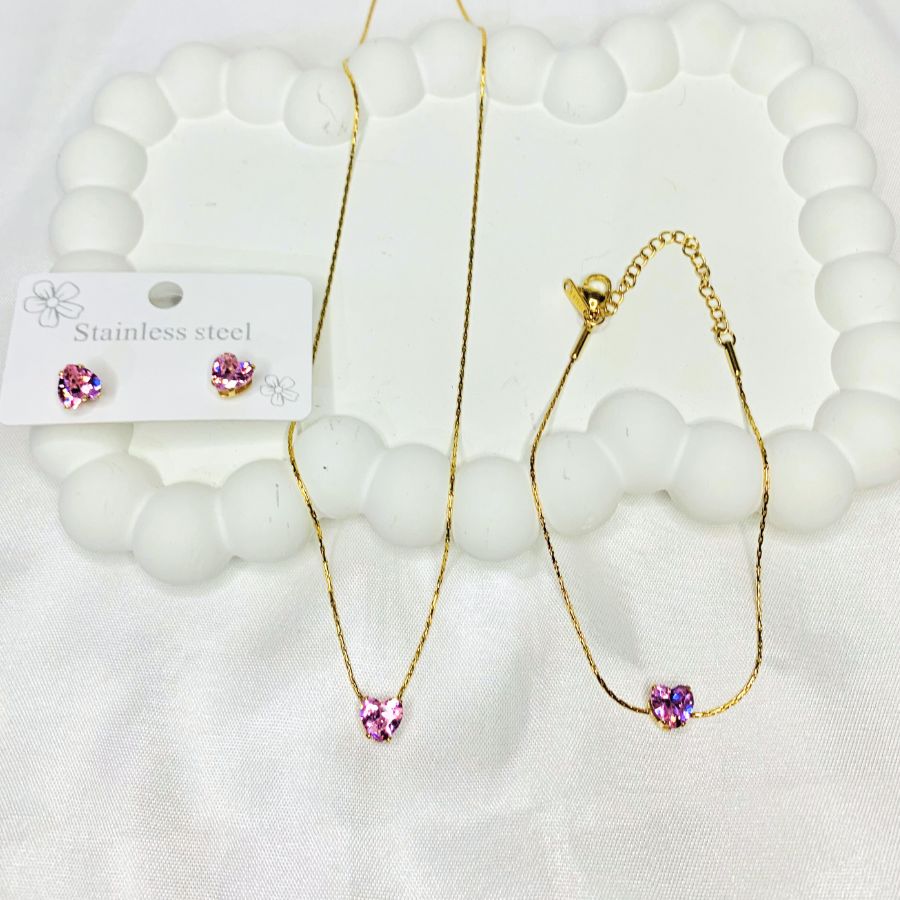 Pinky Pure Zircon Set