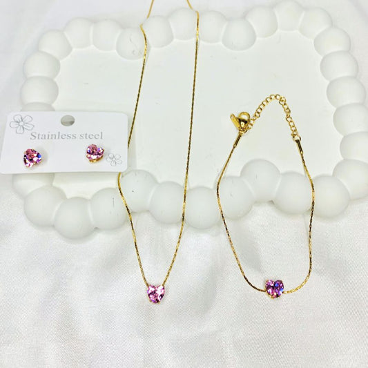 Pinky Pure Zircon Set