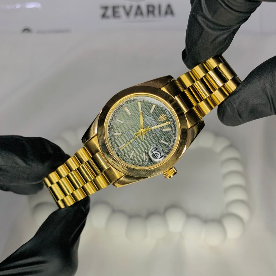 Rolex Golden, Green Dial watch - Womens