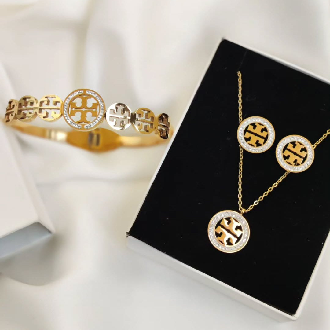 Stainless Steel Diamantés Set
