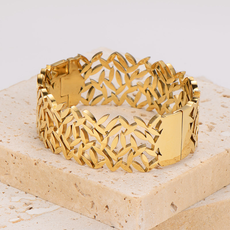 Leafy Lattice Bangle