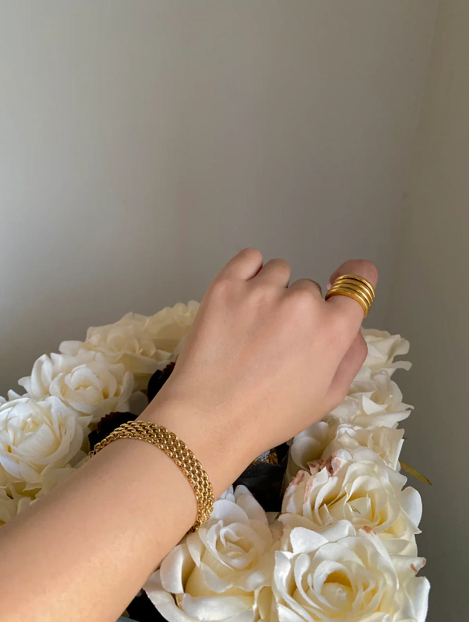 Emerald Bracelet And Rowena Bracelet 'Stack'