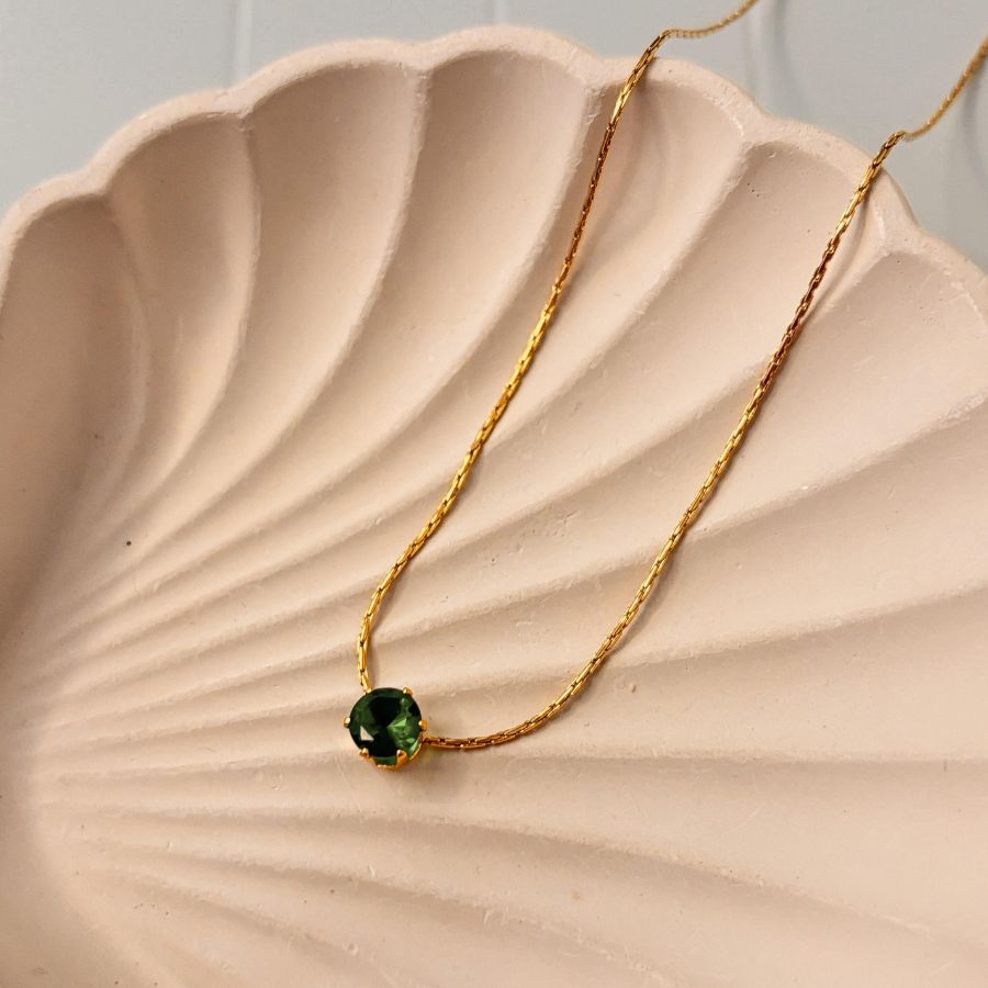 Green Single Stone Pendant