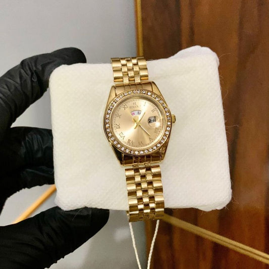 Rivoli Golden Stoned watch - Womens