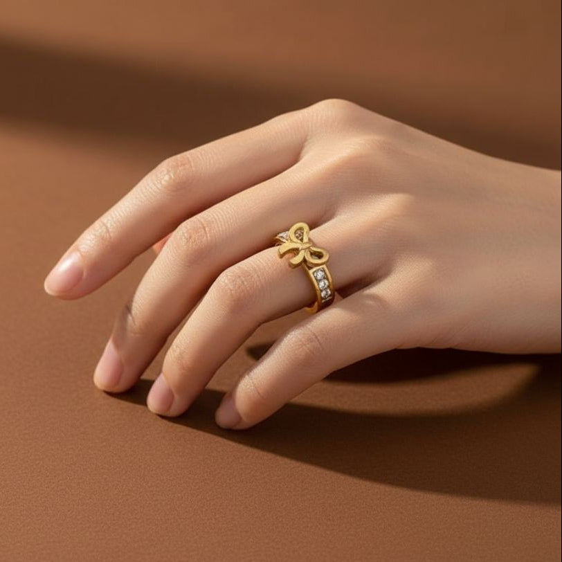 The Gilded Ribbon Ring