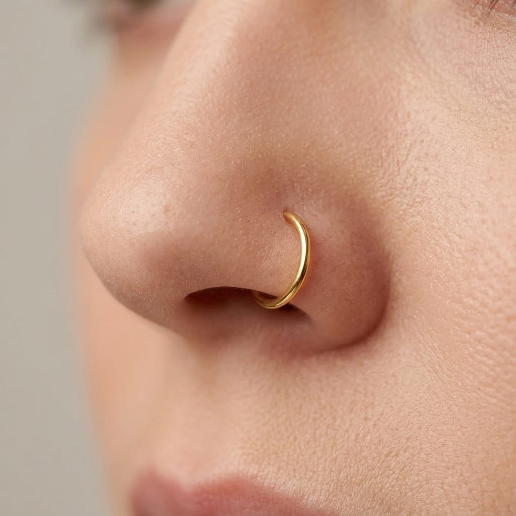 Plain Gold Nose Ring