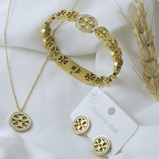 Stainless Steel Diamantés Set