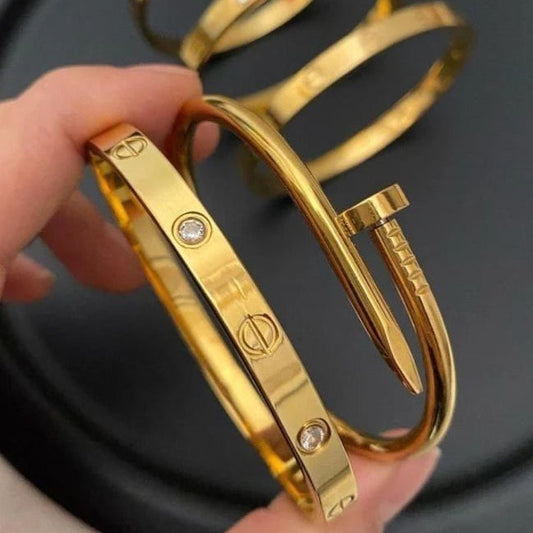 Cartier Nail And Love Bangle Stack