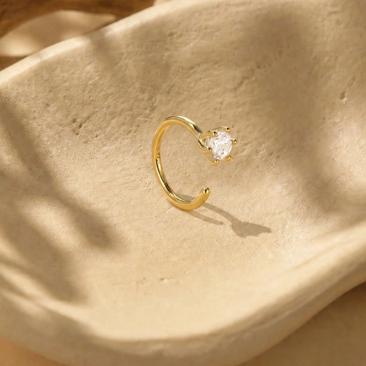 Single Stone Nose Ring & Bali