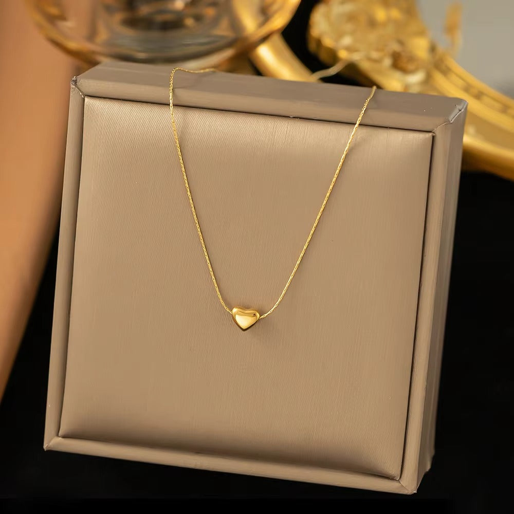 Tiny Heart Chain Necklace