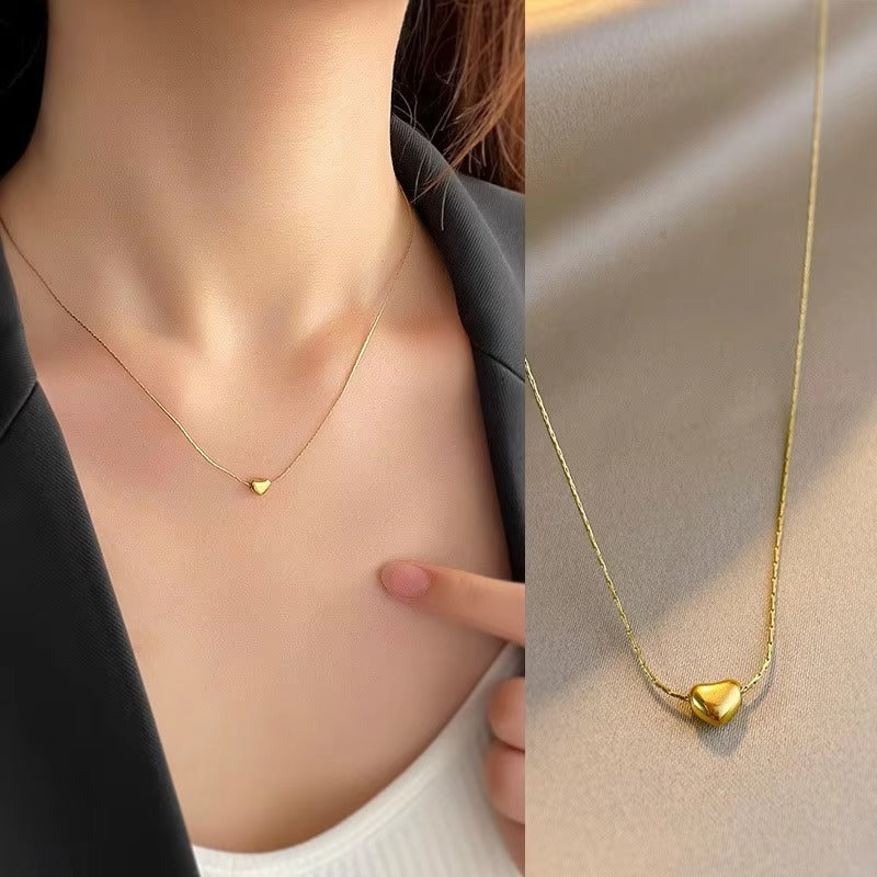 Tiny Heart Chain Necklace