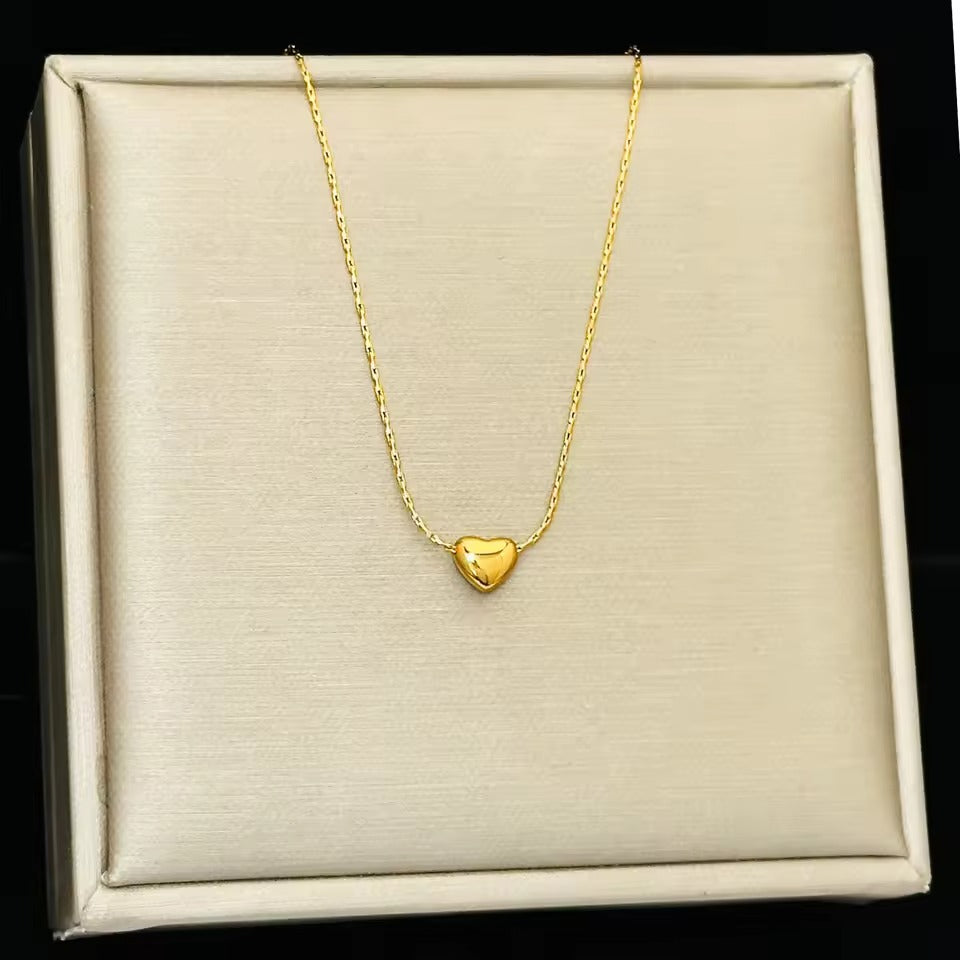 Tiny Heart Chain Necklace