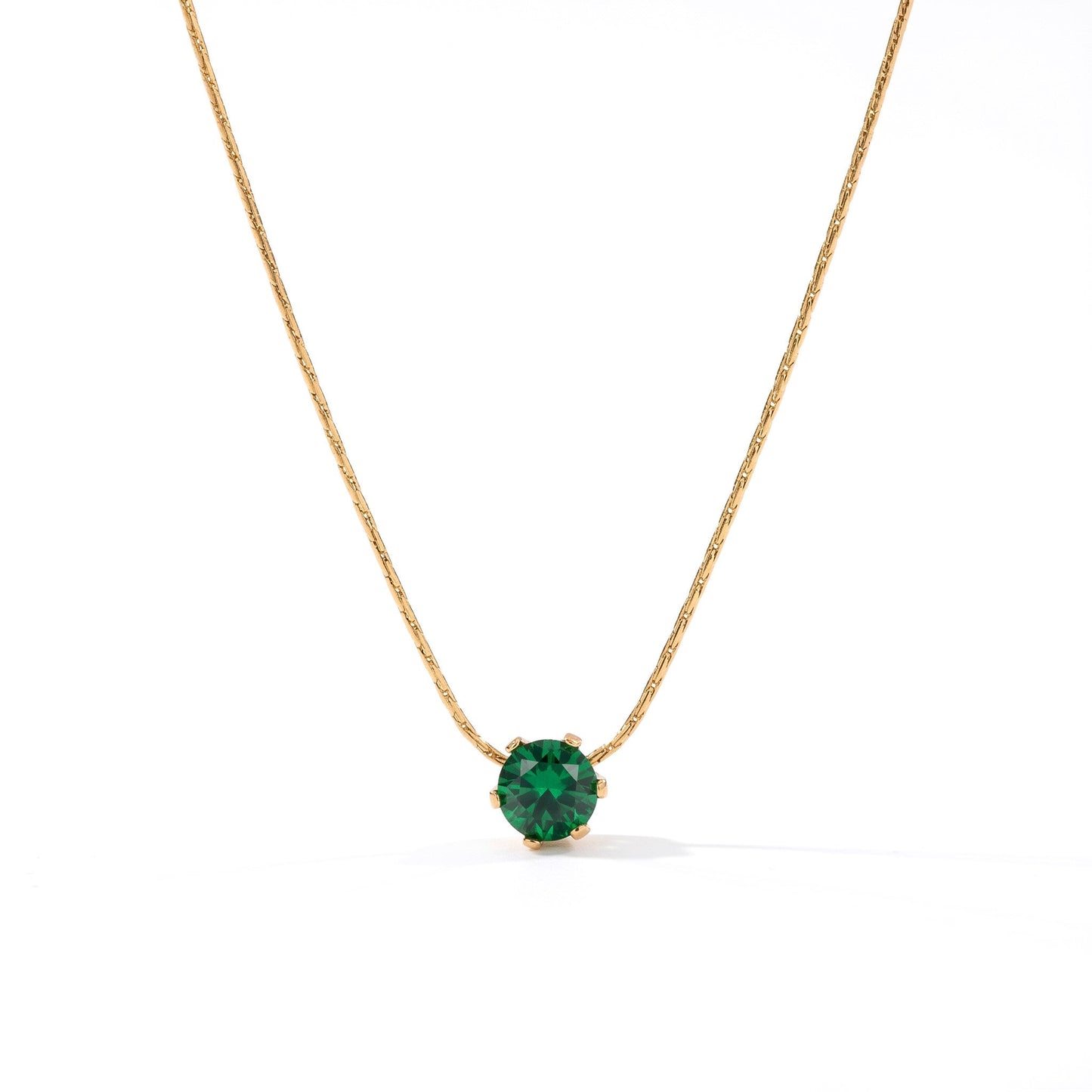 Green Single Stone Set